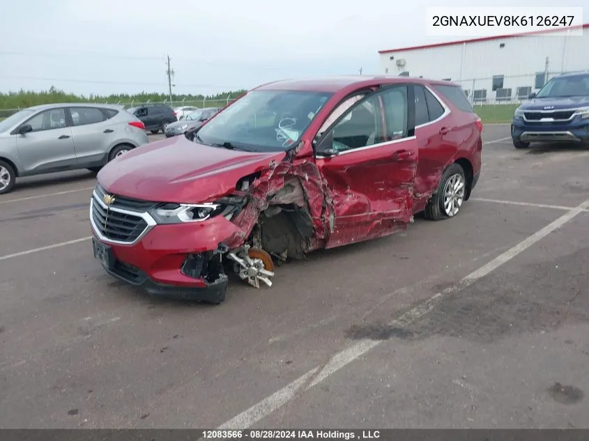 2019 Chevrolet Equinox VIN: 2GNAXUEV8K6126247 Lot: 12083566