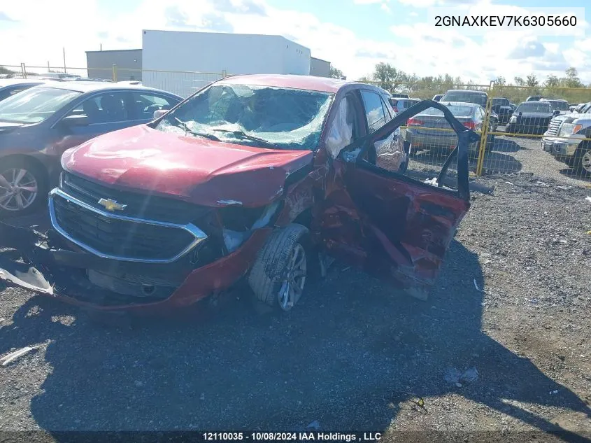 2019 Chevrolet Equinox VIN: 2GNAXKEV7K6305660 Lot: 12110035