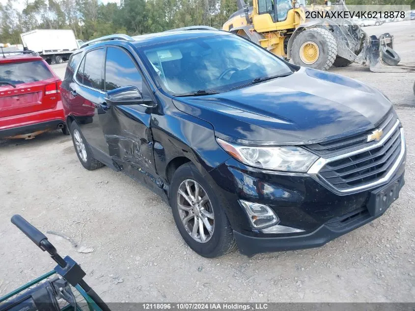 2019 Chevrolet Equinox VIN: 2GNAXKEV4K6218878 Lot: 12118096