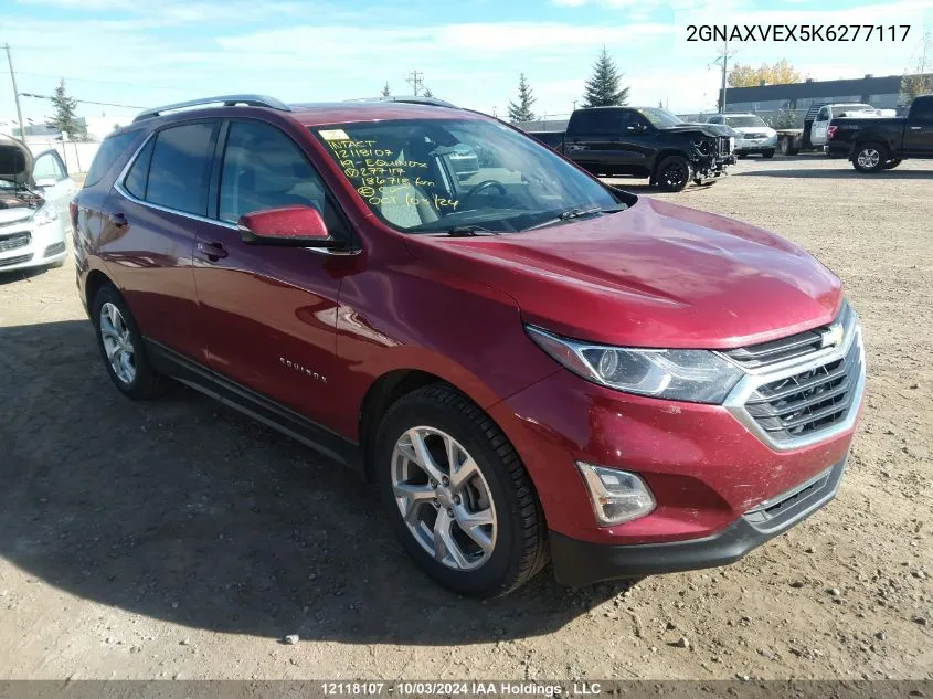 2019 Chevrolet Equinox Lt VIN: 2GNAXVEX5K6277117 Lot: 12118107