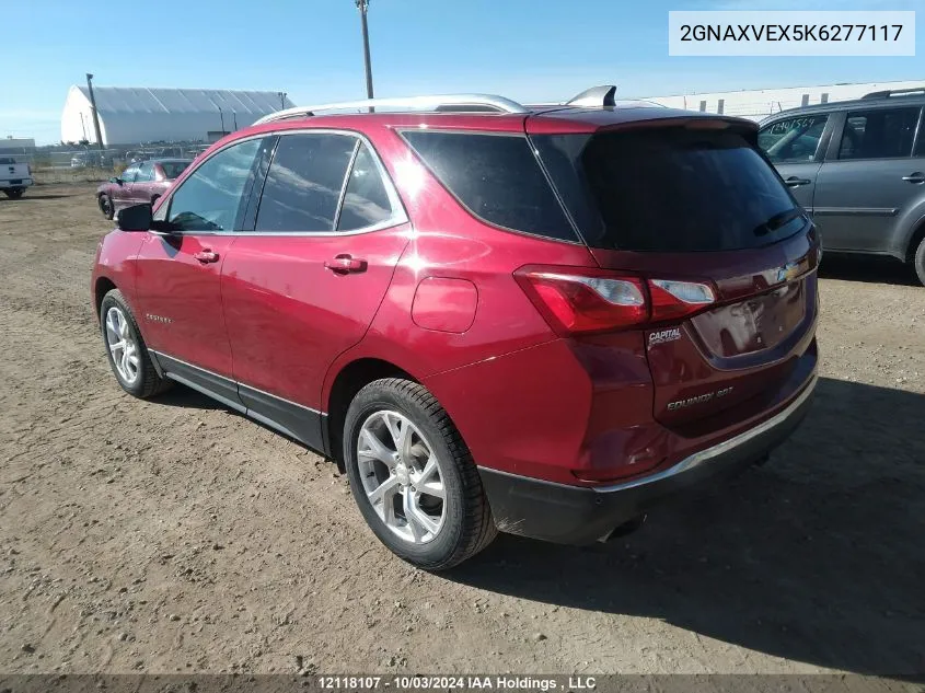 2019 Chevrolet Equinox Lt VIN: 2GNAXVEX5K6277117 Lot: 12118107