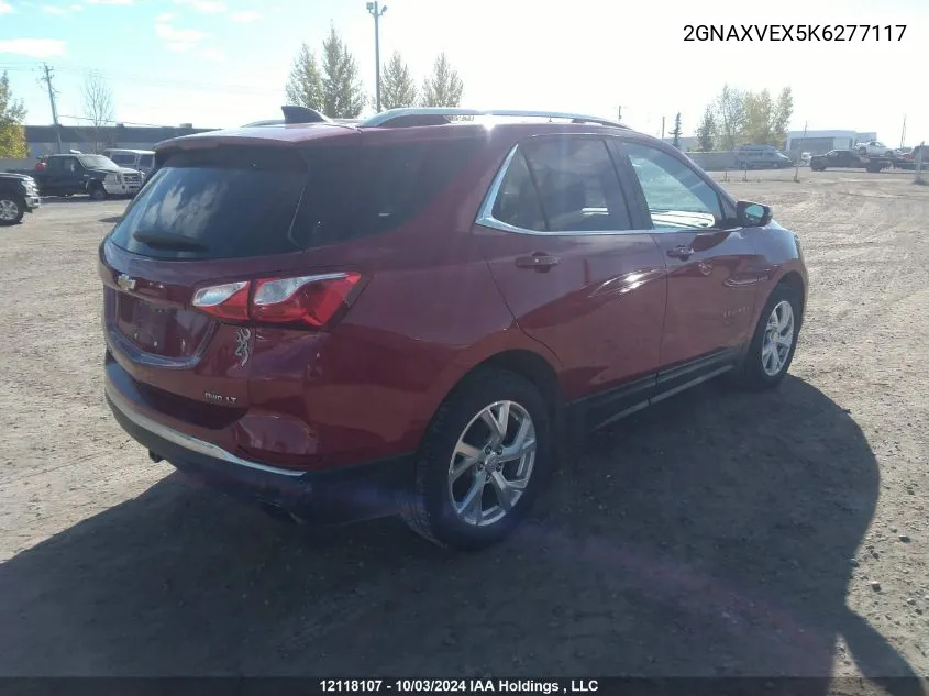 2019 Chevrolet Equinox Lt VIN: 2GNAXVEX5K6277117 Lot: 12118107