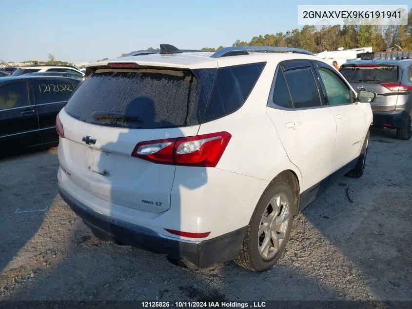 2019 Chevrolet Equinox VIN: 2GNAXVEX9K6191941 Lot: 12125825