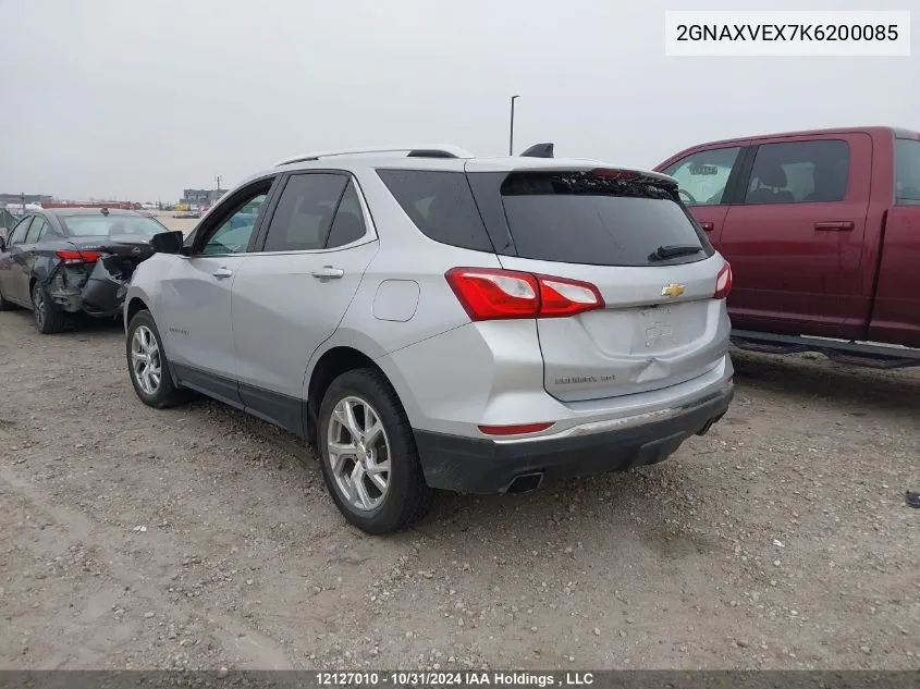 2019 Chevrolet Equinox VIN: 2GNAXVEX7K6200085 Lot: 12127010