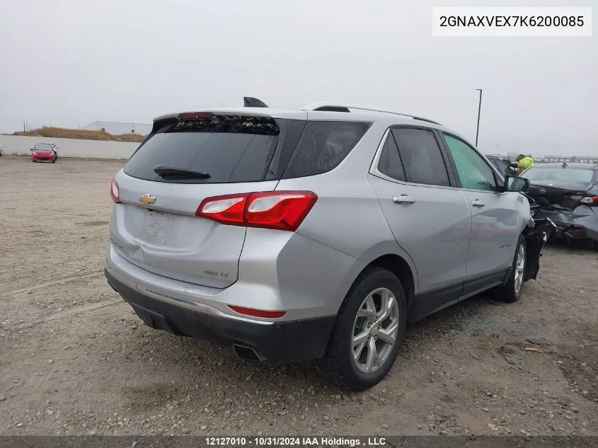 2019 Chevrolet Equinox VIN: 2GNAXVEX7K6200085 Lot: 12127010