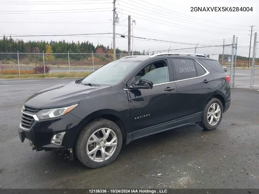 2019 Chevrolet Equinox VIN: 2GNAXVEX5K6284004 Lot: 12136336