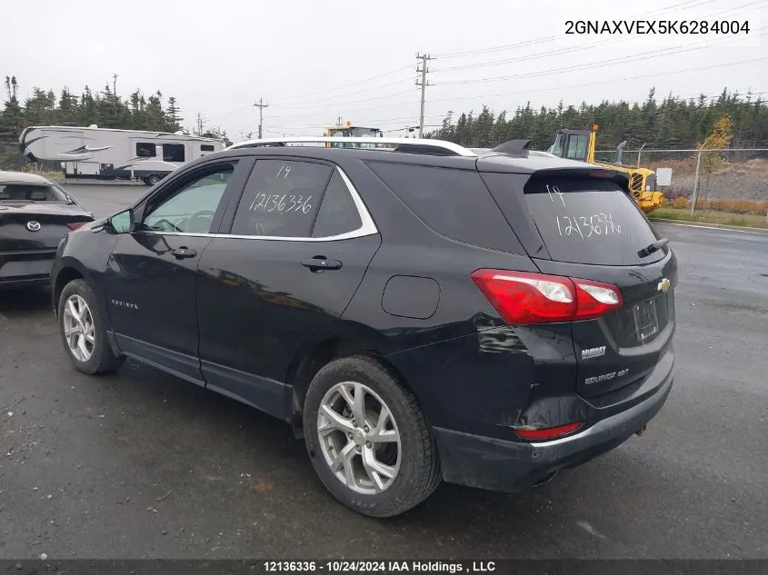 2019 Chevrolet Equinox VIN: 2GNAXVEX5K6284004 Lot: 12136336