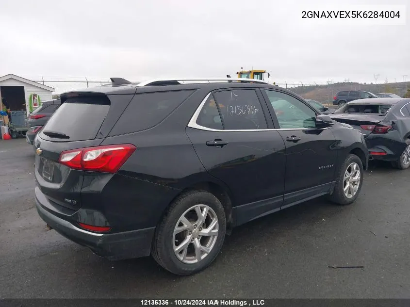 2019 Chevrolet Equinox VIN: 2GNAXVEX5K6284004 Lot: 12136336