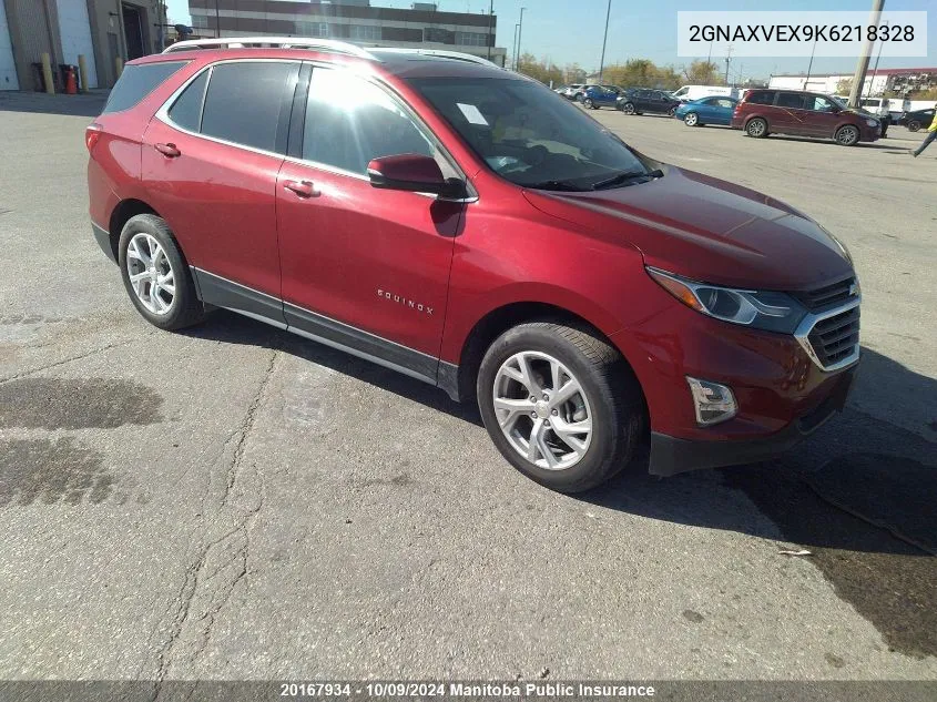 2019 Chevrolet Equinox Lt 2.0T VIN: 2GNAXVEX9K6218328 Lot: 20167934