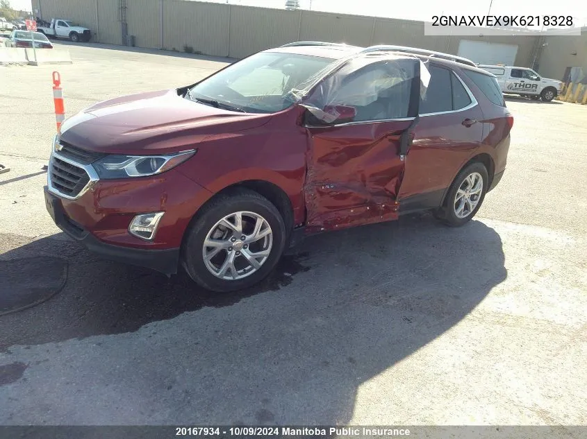 2019 Chevrolet Equinox Lt 2.0T VIN: 2GNAXVEX9K6218328 Lot: 20167934