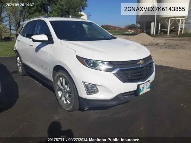 2019 Chevrolet Equinox Lt VIN: 2GNAXVEX7K6143855 Lot: 20178731