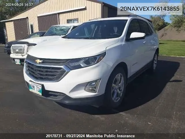 2019 Chevrolet Equinox Lt VIN: 2GNAXVEX7K6143855 Lot: 20178731