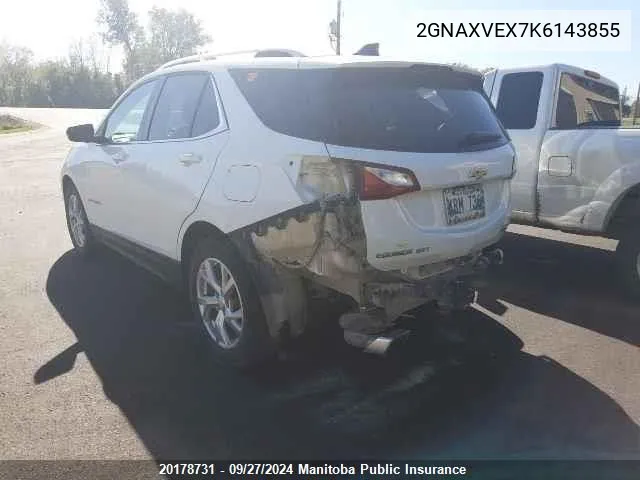 2019 Chevrolet Equinox Lt VIN: 2GNAXVEX7K6143855 Lot: 20178731