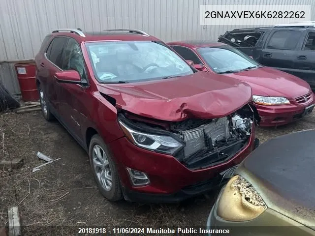 2019 Chevrolet Equinox Lt 2.0T VIN: 2GNAXVEX6K6282262 Lot: 20181918