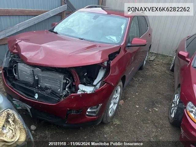 2019 Chevrolet Equinox Lt 2.0T VIN: 2GNAXVEX6K6282262 Lot: 20181918