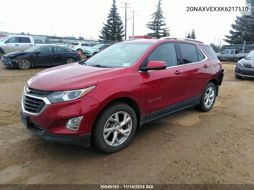 2019 Chevrolet Equinox Lt VIN: 2GNAXVEXXK6217110 Lot: 30049165