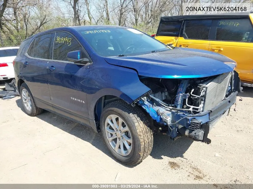 2019 Chevrolet Equinox Lt VIN: 2GNAXTEV5K6204168 Lot: 39091983