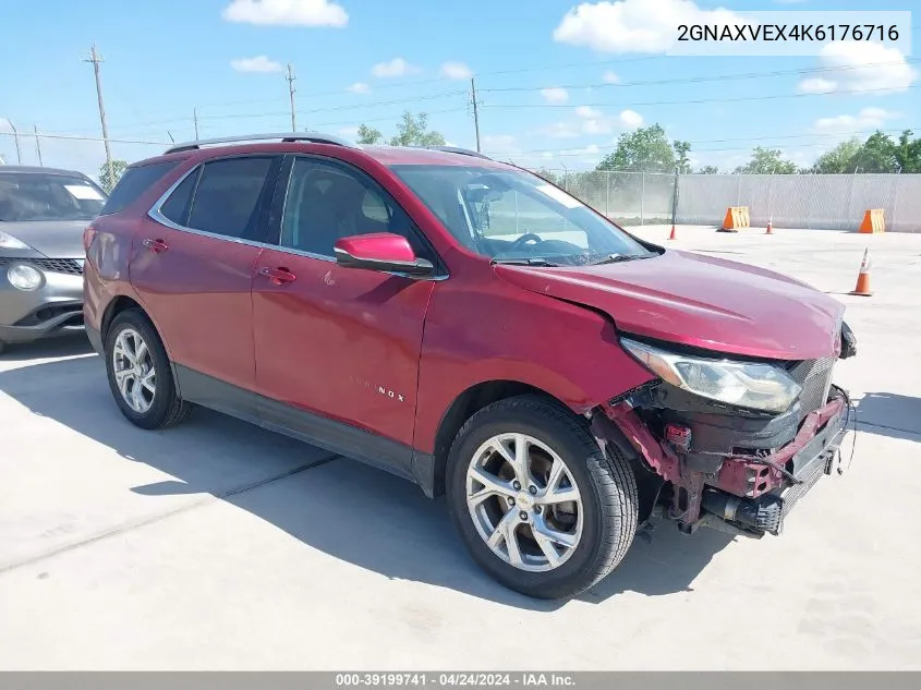 2019 Chevrolet Equinox Lt VIN: 2GNAXVEX4K6176716 Lot: 39199741