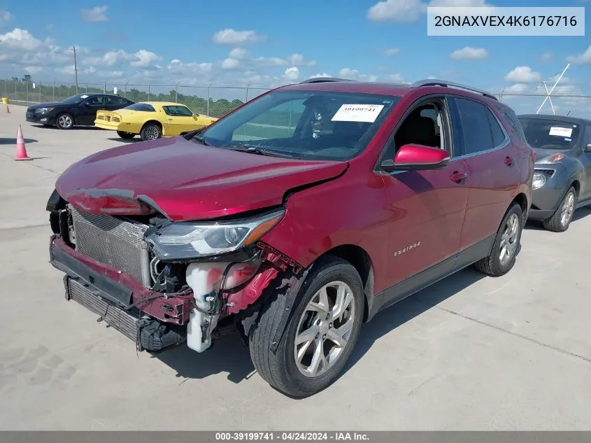 2019 Chevrolet Equinox Lt VIN: 2GNAXVEX4K6176716 Lot: 39199741