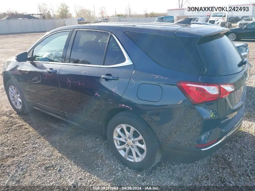 3GNAXKEV0KL242493 2019 Chevrolet Equinox Lt