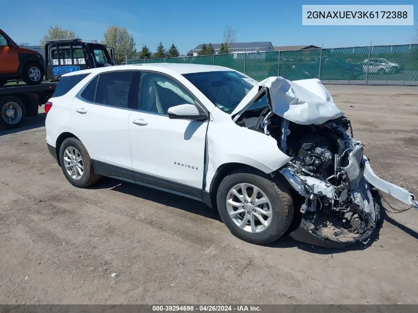 2019 Chevrolet Equinox Lt VIN: 2GNAXUEV3K6172388 Lot: 39294698