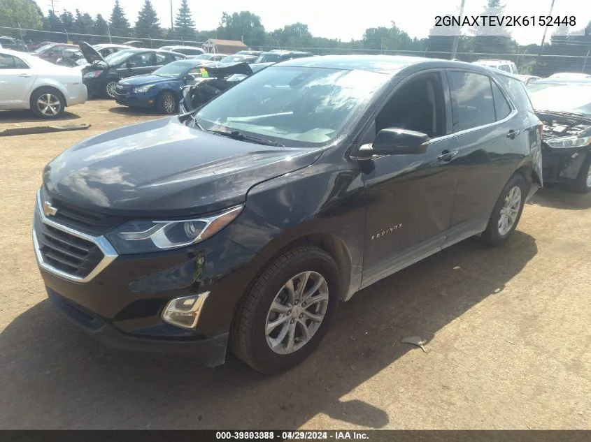 2GNAXTEV2K6152448 2019 Chevrolet Equinox Lt