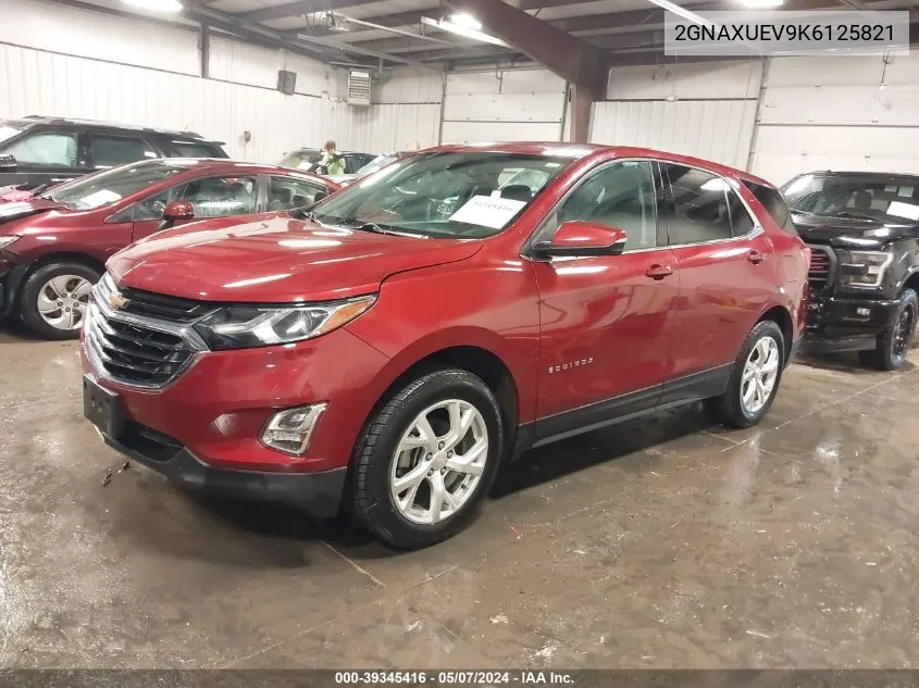 2019 Chevrolet Equinox Lt VIN: 2GNAXUEV9K6125821 Lot: 39345416