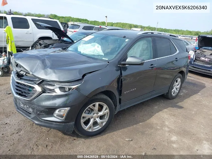 2019 Chevrolet Equinox Lt VIN: 2GNAXVEX5K6206340 Lot: 39426529