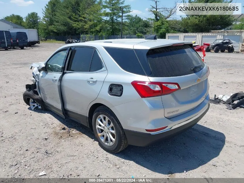 2019 Chevrolet Equinox Lt VIN: 2GNAXKEVXK6180685 Lot: 39471301