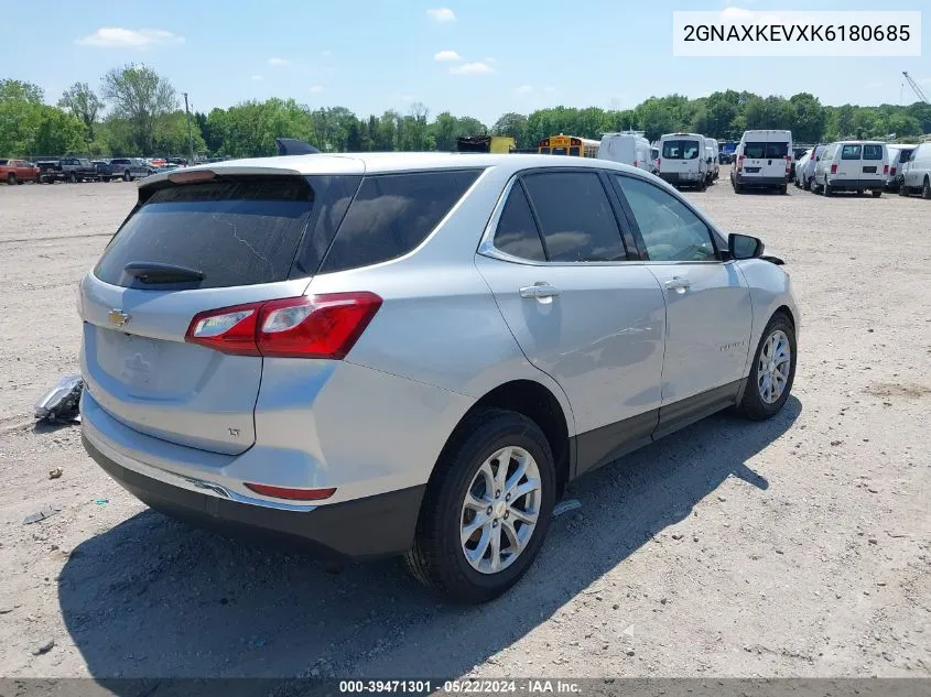 2019 Chevrolet Equinox Lt VIN: 2GNAXKEVXK6180685 Lot: 39471301