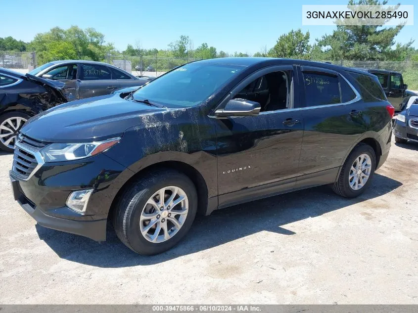 2019 Chevrolet Equinox Lt VIN: 3GNAXKEVOKL285490 Lot: 39475866