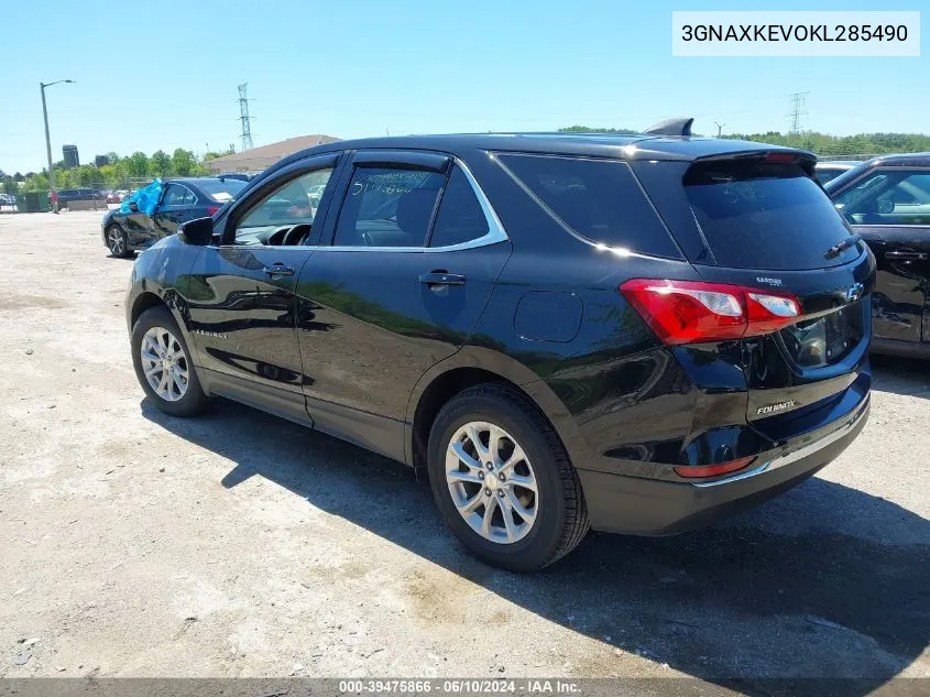 2019 Chevrolet Equinox Lt VIN: 3GNAXKEVOKL285490 Lot: 39475866