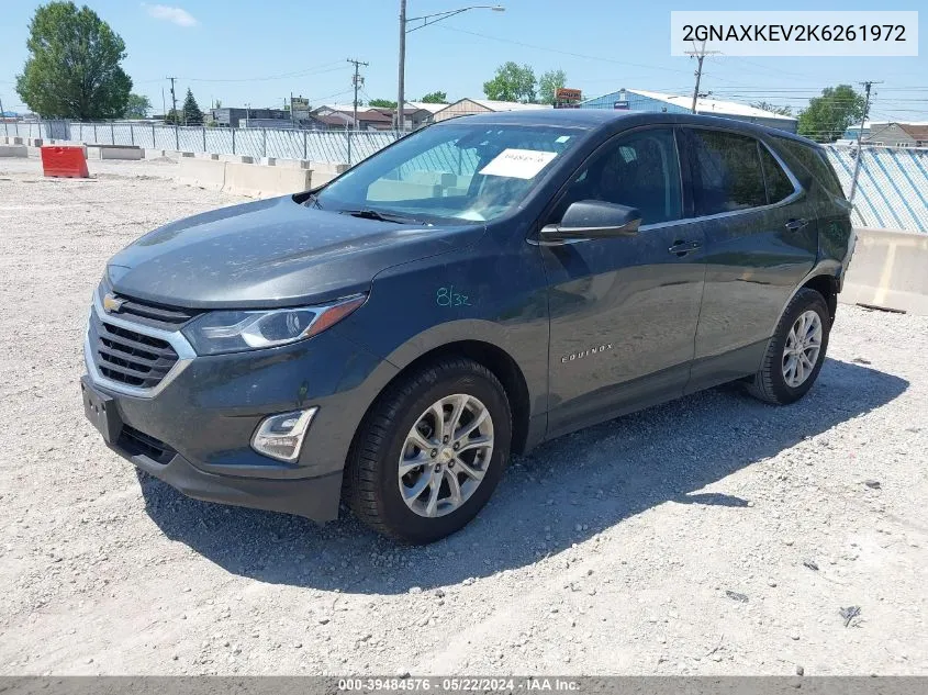 2019 Chevrolet Equinox Lt VIN: 2GNAXKEV2K6261972 Lot: 39484576