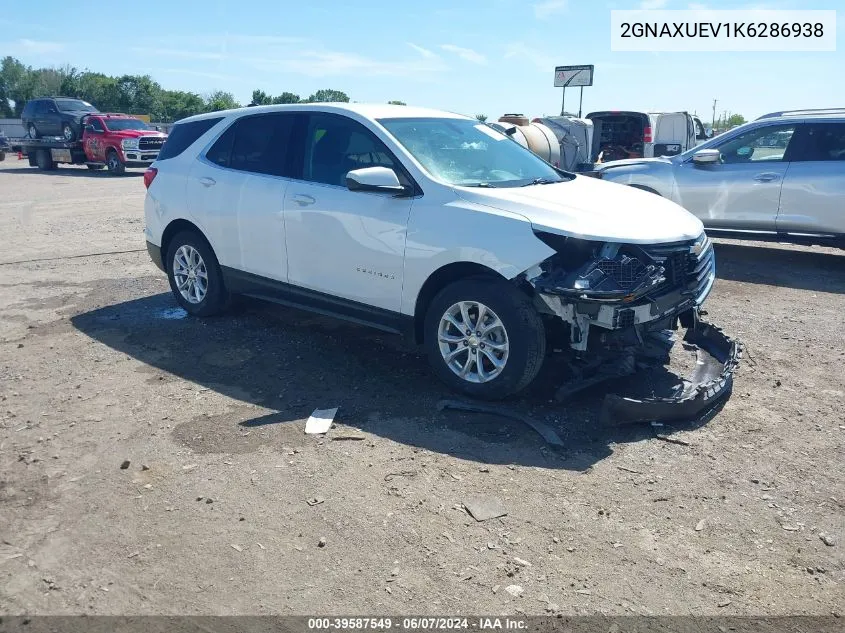 2019 Chevrolet Equinox Lt VIN: 2GNAXUEV1K6286938 Lot: 39587549