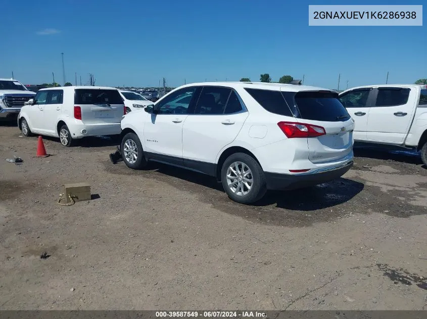 2019 Chevrolet Equinox Lt VIN: 2GNAXUEV1K6286938 Lot: 39587549