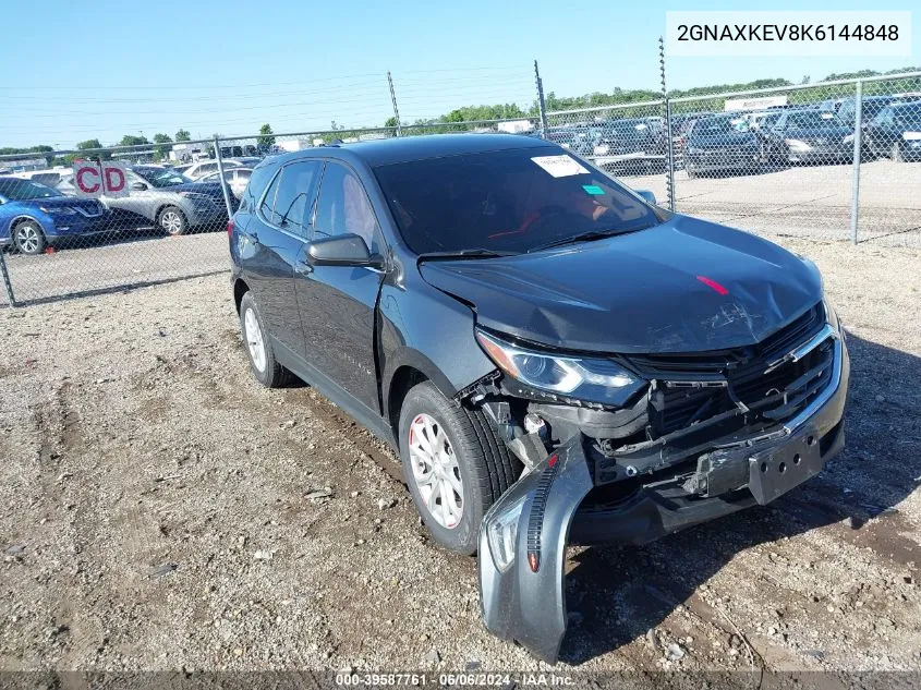 2GNAXKEV8K6144848 2019 Chevrolet Equinox Lt