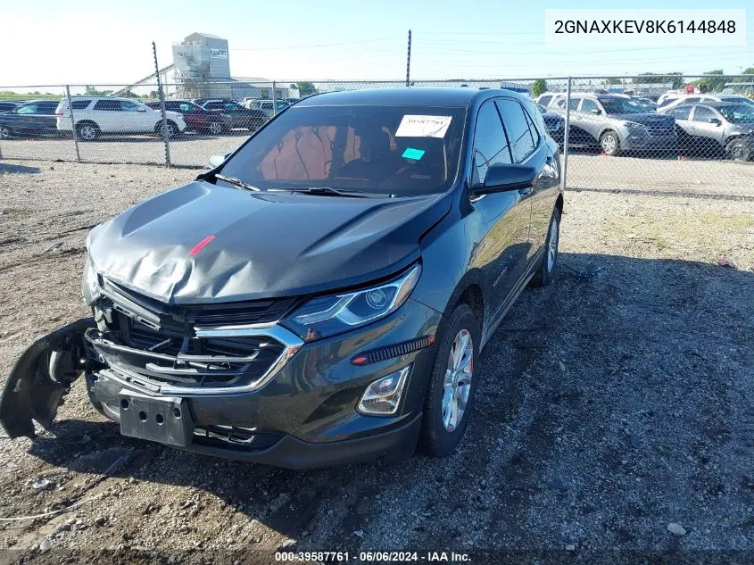 2GNAXKEV8K6144848 2019 Chevrolet Equinox Lt