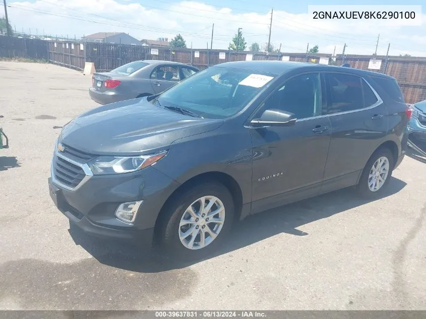 2019 Chevrolet Equinox Lt VIN: 2GNAXUEV8K6290100 Lot: 39637831