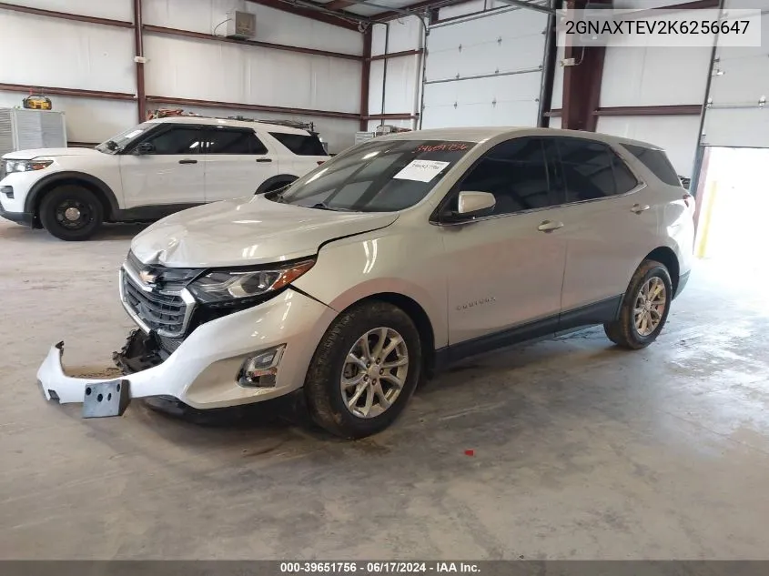 2019 Chevrolet Equinox Lt VIN: 2GNAXTEV2K6256647 Lot: 39651756