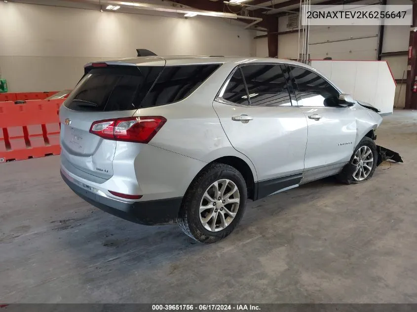 2019 Chevrolet Equinox Lt VIN: 2GNAXTEV2K6256647 Lot: 39651756