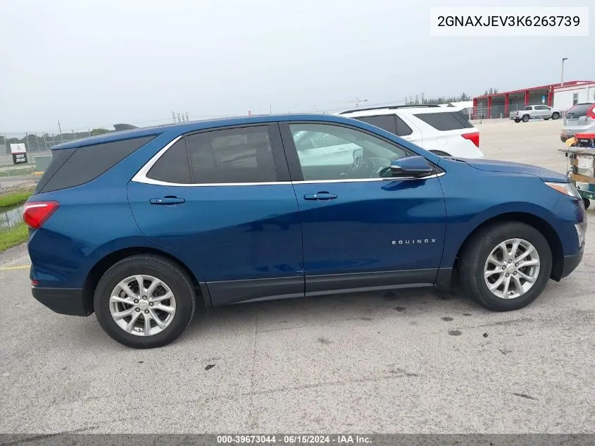 2019 Chevrolet Equinox Lt VIN: 2GNAXJEV3K6263739 Lot: 39673044