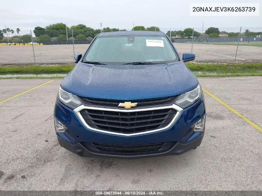 2019 Chevrolet Equinox Lt VIN: 2GNAXJEV3K6263739 Lot: 39673044