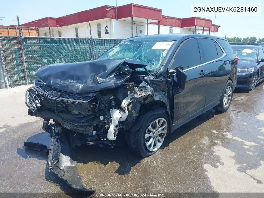 2019 Chevrolet Equinox Lt VIN: 2GNAXUEV4K6281460 Lot: 39678760