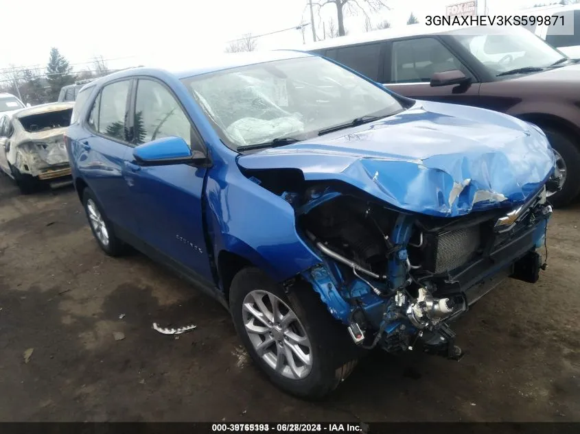 2019 Chevrolet Equinox Ls VIN: 3GNAXHEV3KS599871 Lot: 39765193