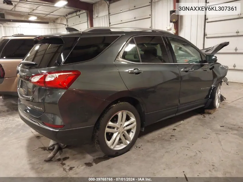 2019 Chevrolet Equinox Premier VIN: 3GNAXXEV6KL307361 Lot: 39765765