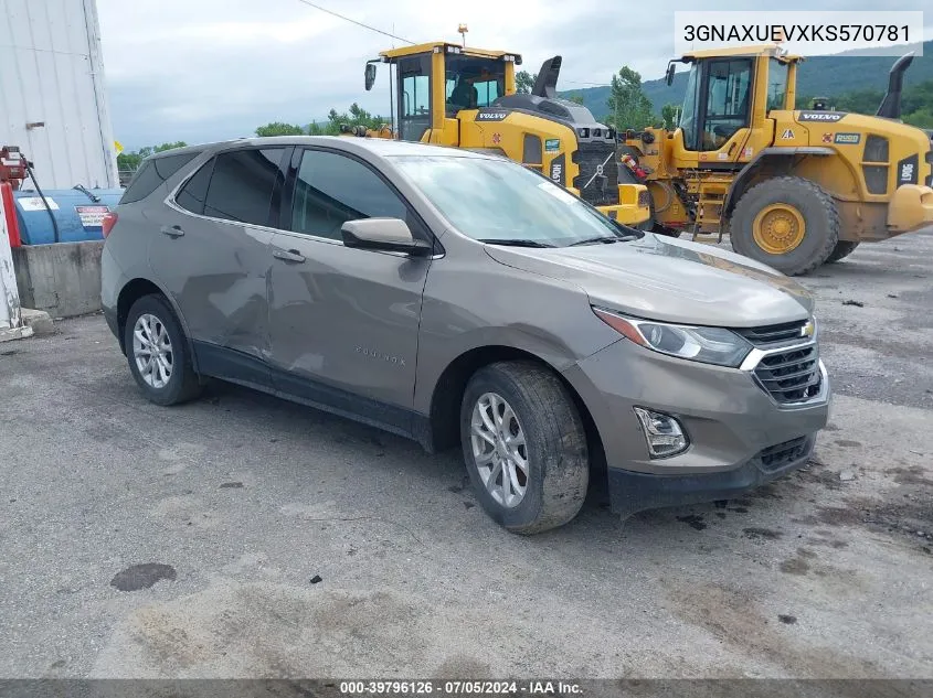 2019 Chevrolet Equinox Lt VIN: 3GNAXUEVXKS570781 Lot: 39796126