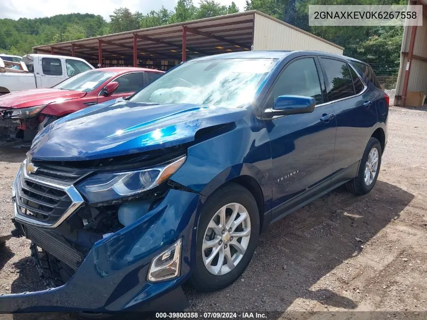 2019 Chevrolet Equinox Lt VIN: 2GNAXKEV0K6267558 Lot: 39800358