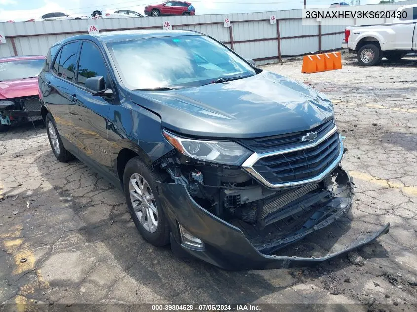 2019 Chevrolet Equinox Ls VIN: 3GNAXHEV3KS620430 Lot: 39804528