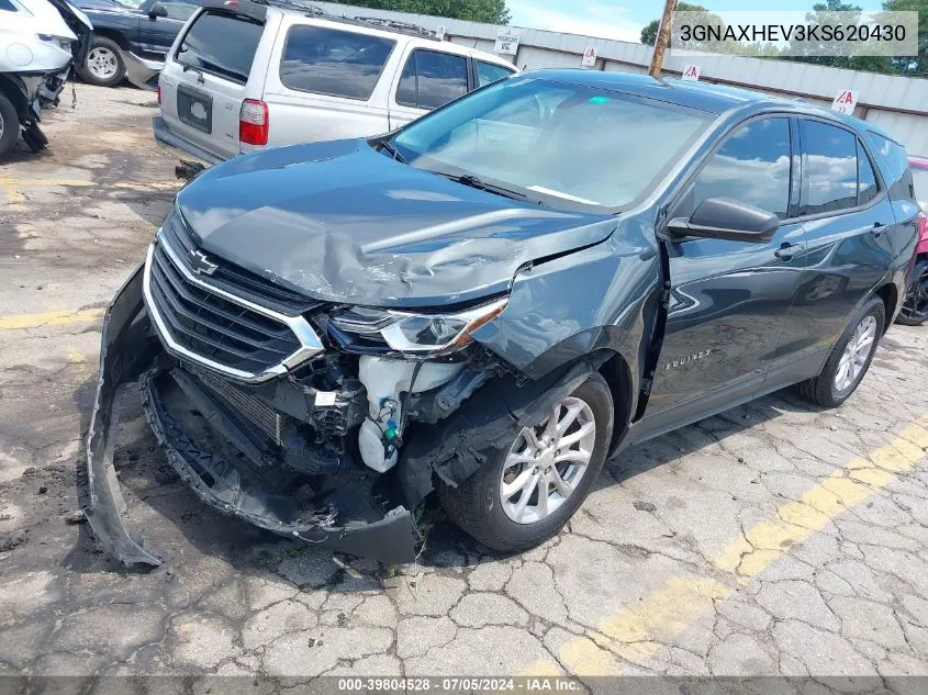 2019 Chevrolet Equinox Ls VIN: 3GNAXHEV3KS620430 Lot: 39804528