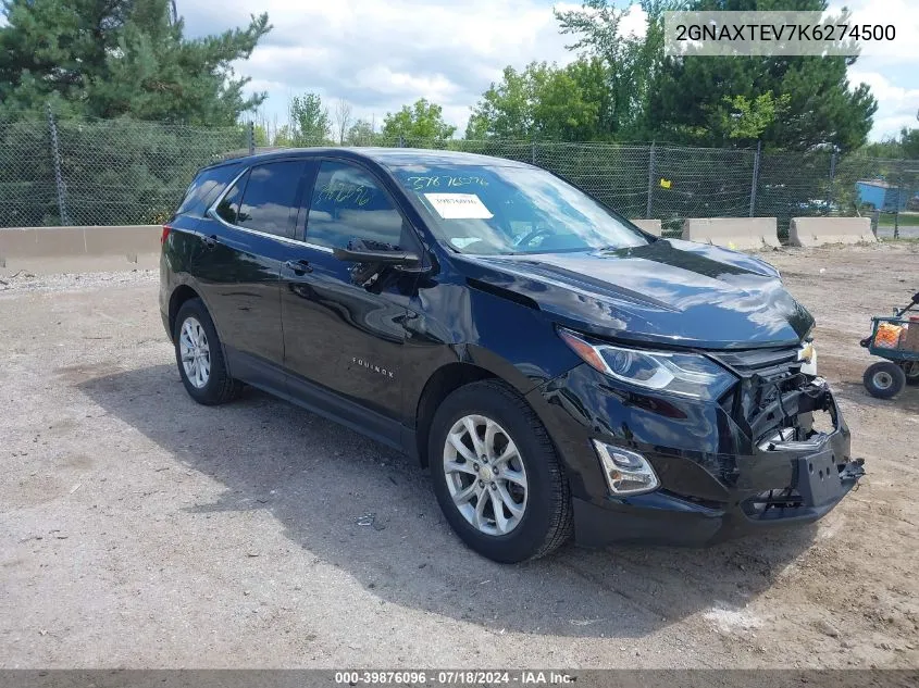 2019 Chevrolet Equinox Lt VIN: 2GNAXTEV7K6274500 Lot: 39876096